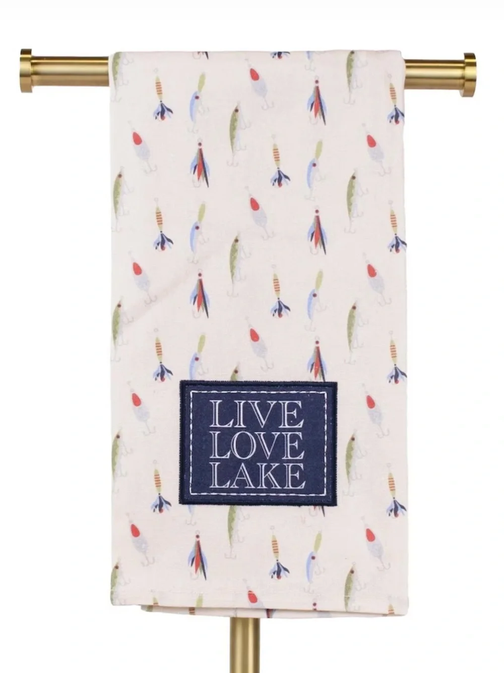 The Royal Standard Live Love Lake Kitchen Towel in Oat Set of 2 Novelty Print